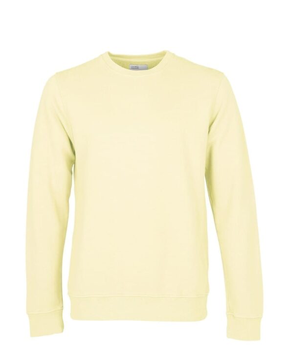 Colorful Standard Classic Organic Crew Soft Yellow. Sustainable men's and women's sweatshirts.