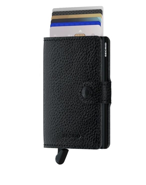Miniwallet Vegetable Tanned Black-Black | Secrid wallets & card holders