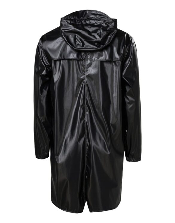 Rains Long Jacket Shiny Black vihmajakk