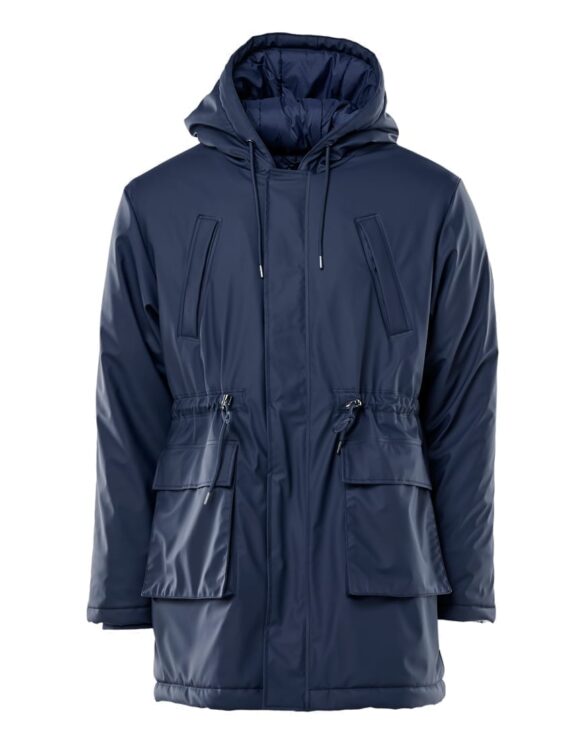 Rains Padded Parka Blue talvejope. Ilmastikukindlad ja veekindlad talvejoped ja talvemantlid.