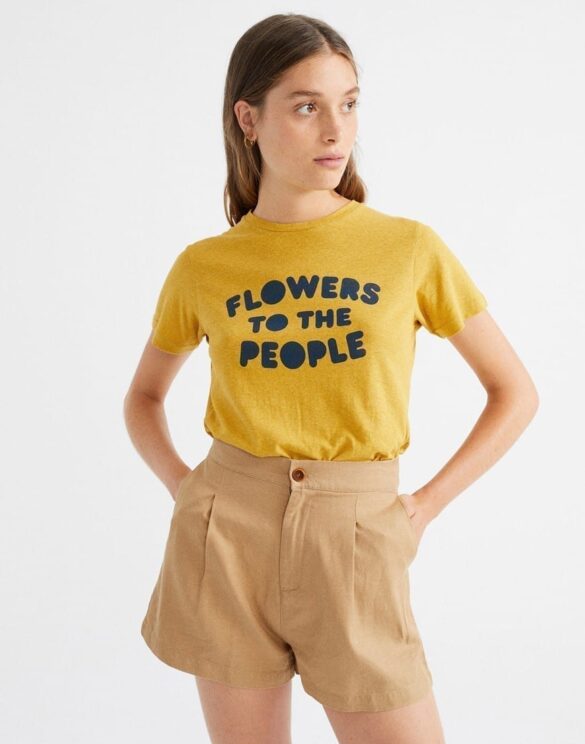Thinking MU Women Flowers to the People T-shirt