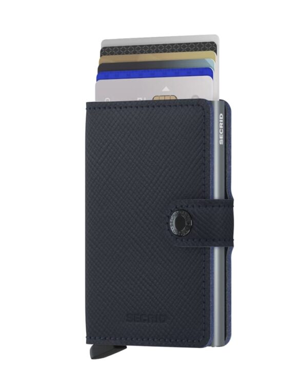 Miniwallet Saffiano Navy | Secrid wallets & card holders