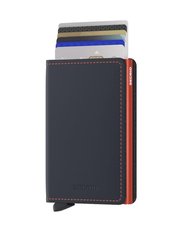 Slimwallet Matte Nightblue & Orange | Secrid wallets & card holders