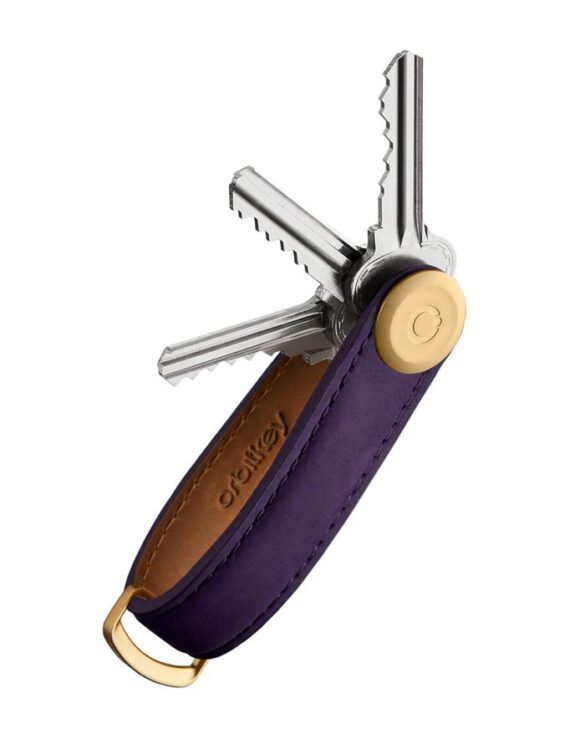 Orbitkey Keychains Crazy Horse Leather Key Organiser Aubergine/Purple