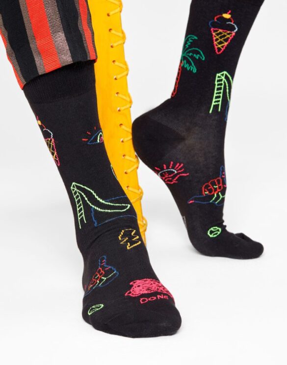 Happy Socks  Good Times Sokid Black GTI01-9300
