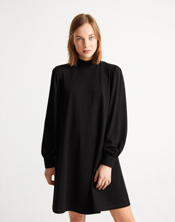 Thinking Mu Women Dresses/skirts Black Flora Dress WDR00104