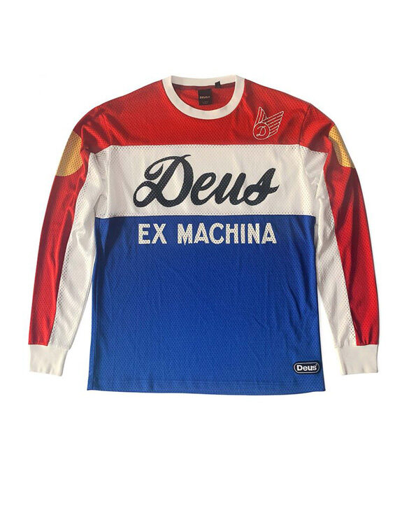 Deus Ex Machina Men Shirts Saber Moto Jersey Tri Colour DMF81562