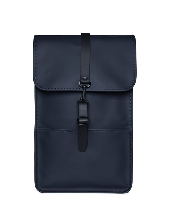 Rains Backpack Navy is a true Rains classic made from a water-resistant fabric with a matte finish