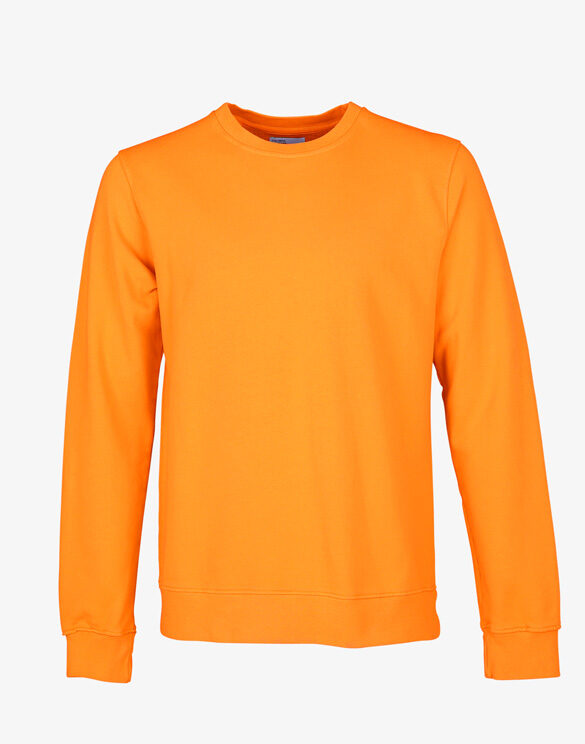 Colorful Standard Classic Organic Crew Sunny Orange. Sustainable men's and women's sweatshirts.