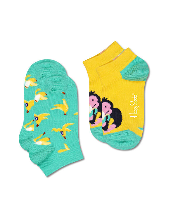 Happy Socks  2-Pack Kids Monkey & Banana Low Sock KMNB02-7000
