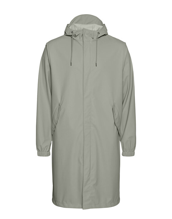 Rains 18140-80 Fishtail Parka Cement Men Women Outerwear Outerwear Rain jackets Rain jackets