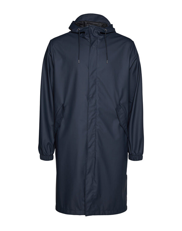 Rains 18140-47 Fishtail Parka Navy Men Women Outerwear Outerwear Rain jackets Rain jackets