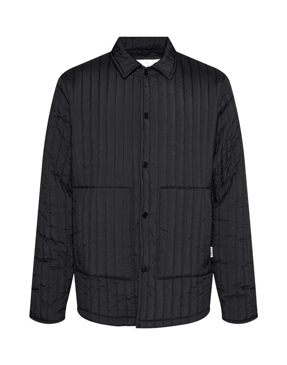 Rains 18610-01 Liner Shirt Jacket Black Men Women Outerwear Outerwear