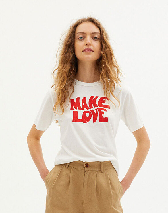 Thinking Mu Women T-Shirts Make Love T-Shirt WTS00254