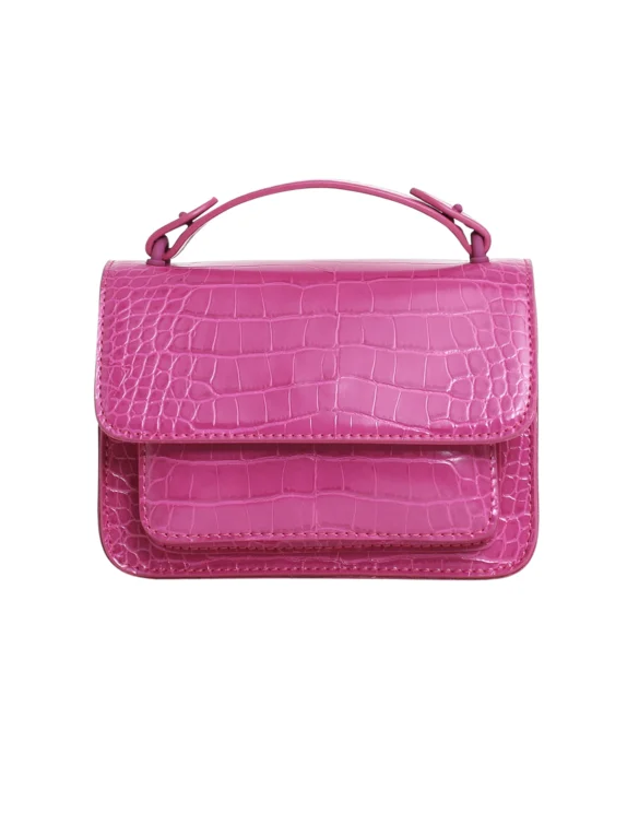 Hvisk Accessories Bags Renei Matte Croco Ultra Pink H2170