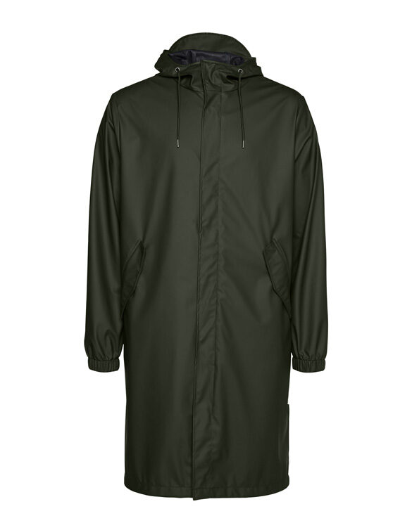 Rains 18140-03 Fishtail Parka Green Men Women Outerwear Outerwear Rain jackets Rain jackets