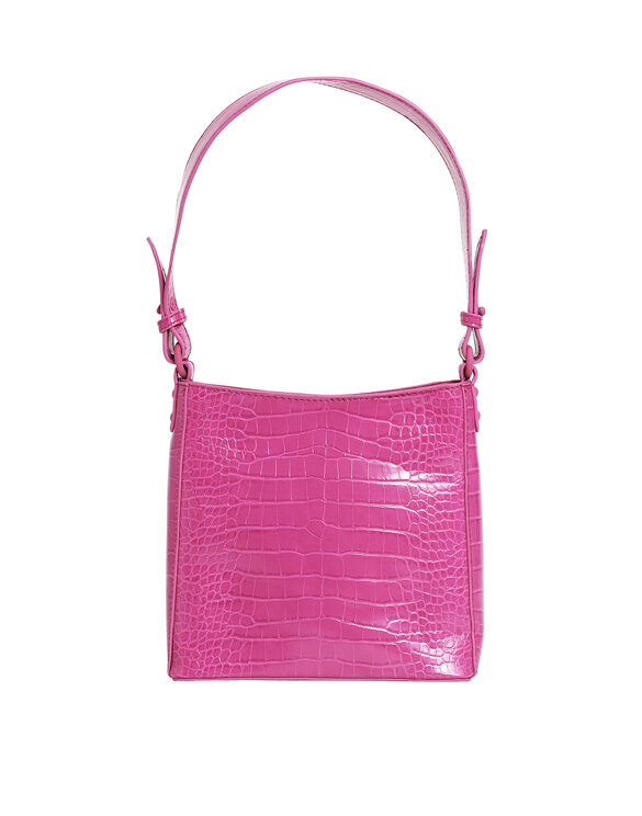 Hvisk Accessories Bags Amble Small Matte Croco Ultra Pink H2246