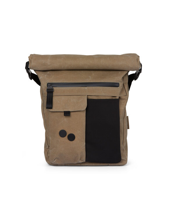 pinqponq Accessories Bags Backpacks PPC-CAR-001-754E Carrik Coated Khaki