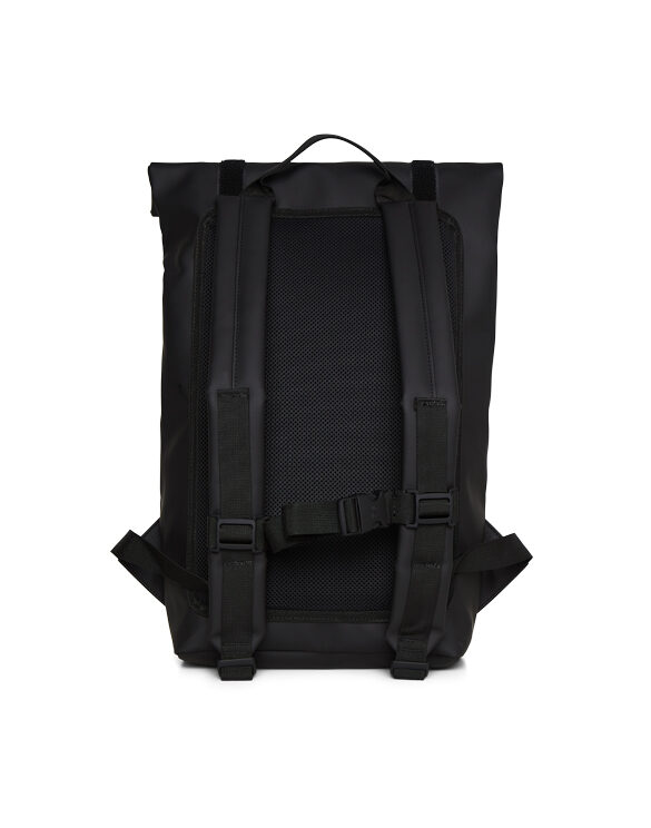 Rains 13640-01 Velcro Rolltop Backpack Black Seljakott Aksessuaarid Kotid Seljakotid