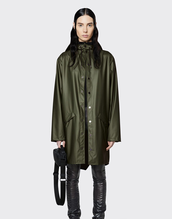 Rains 12020-65 Long Jacket Evergreen Mehed Naised