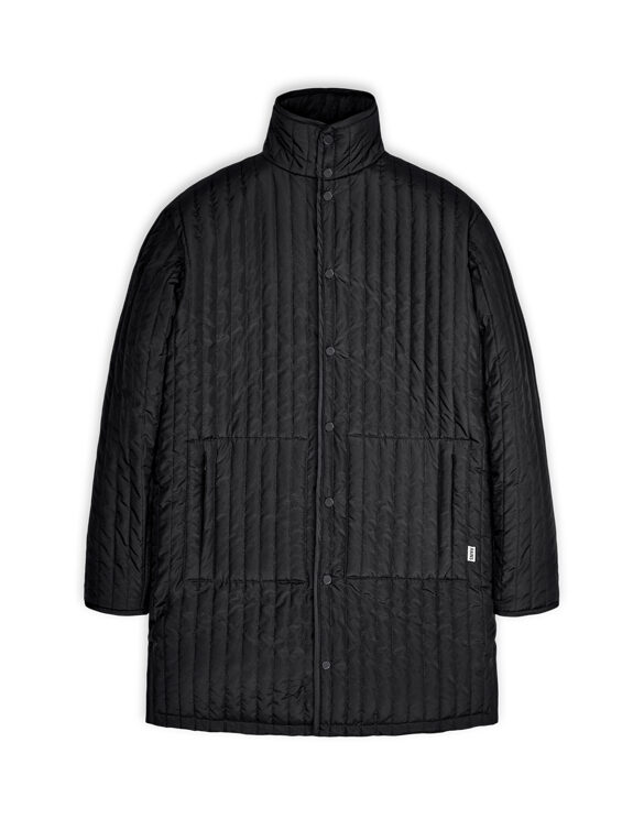 Rains 18290-01 Long Liner Jacket Black Men Women Outerwear Outerwear