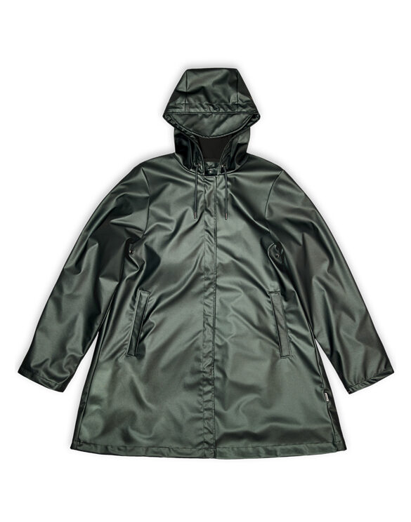 Rains 18340-60 A-Line Jacket Silver Pine Women Outerwear Rain jackets