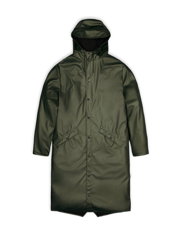 Rains 18360-65 Longer Jacket Evergreen Men Women Outerwear Outerwear Rain jackets Rain jackets