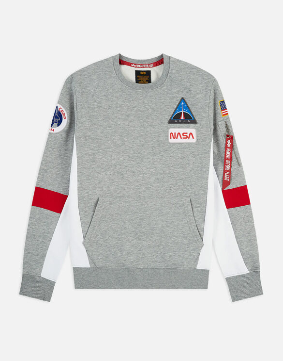 Alpha Industries Men Sweaters & hoodies Space Camp Sweater Grey Heather 198302-17