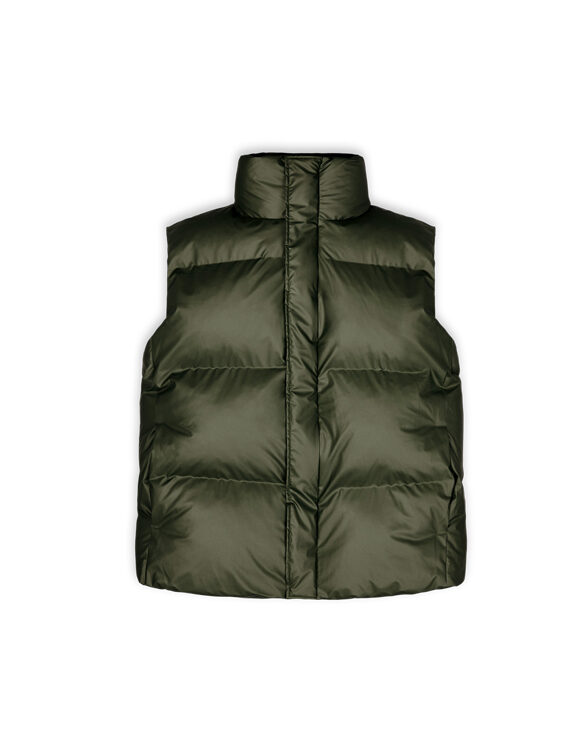 Rains 15030-65 Boxy Puffer Vest Evergreen Men Women  Vests Vests