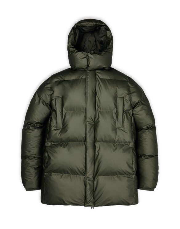 Rains 15040-65 Boxy Puffer Parka Evergreen Men Women  Outerwear Outerwear Winter coats and jackets Winter coats and jackets