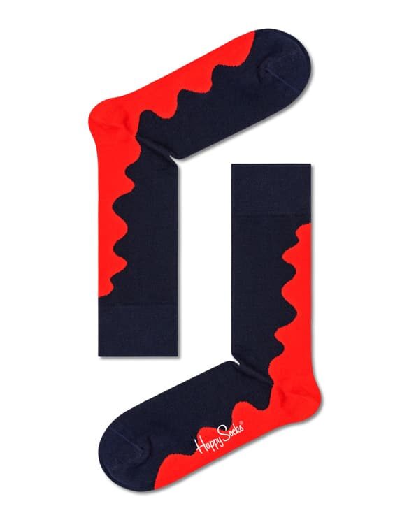 Happy Socks Wave Red Socks WAV01-6500 Socks