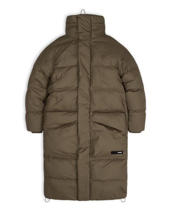 Rains 15020-66 Block Puffer Coat Wood Men Women  Outerwear Outerwear Winter coats and jackets Winter coats and jackets