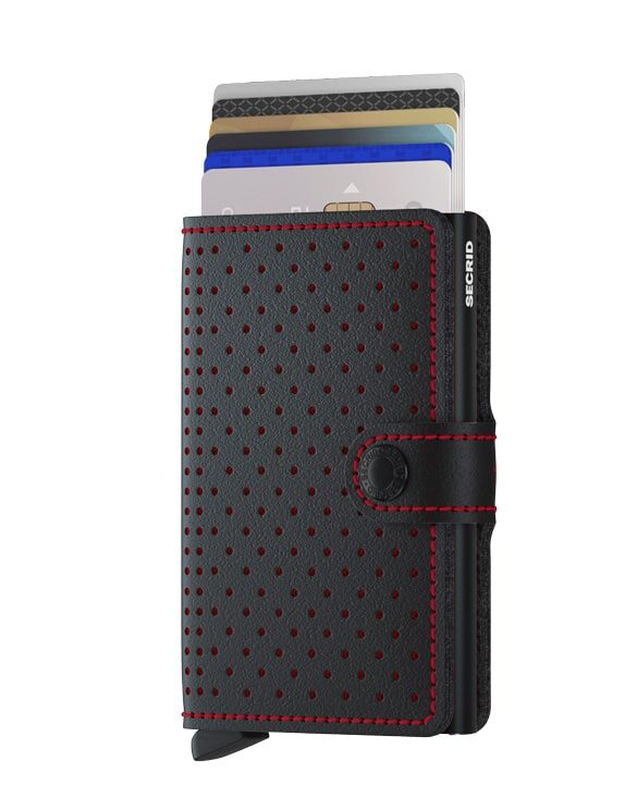 Secrid Accessories Wallets & cardholders Miniwallets Miniwallet Perforated Black-Red MPf-Black-Red
