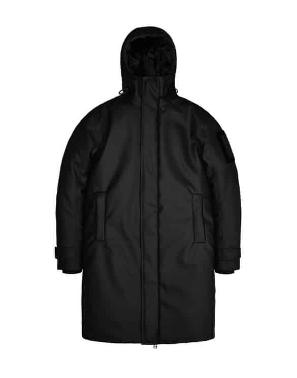 Rains 15260-01 Glacial Coat Black Men Women  Outerwear Outerwear Winter coats and jackets Winter coats and jackets