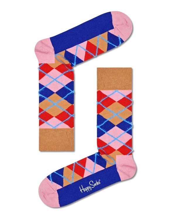 Argyle Pink Socks Happy Socks ARY01-8300 Socks Fall/Winter 2022