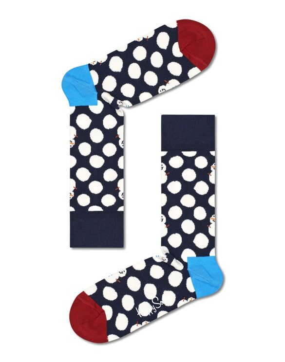 Big Dot Snowman Blue Socks Happy Socks BDS01-6500 Socks Christmas Socks