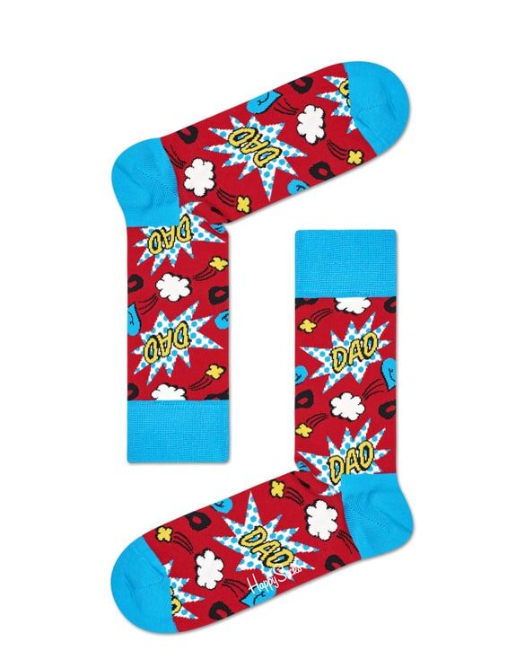 Happy Socks 3-Pack Super Dad Socks Gift Set Sokid XFAT08-4350 Sokid Isadepäev Kinkekomplektid