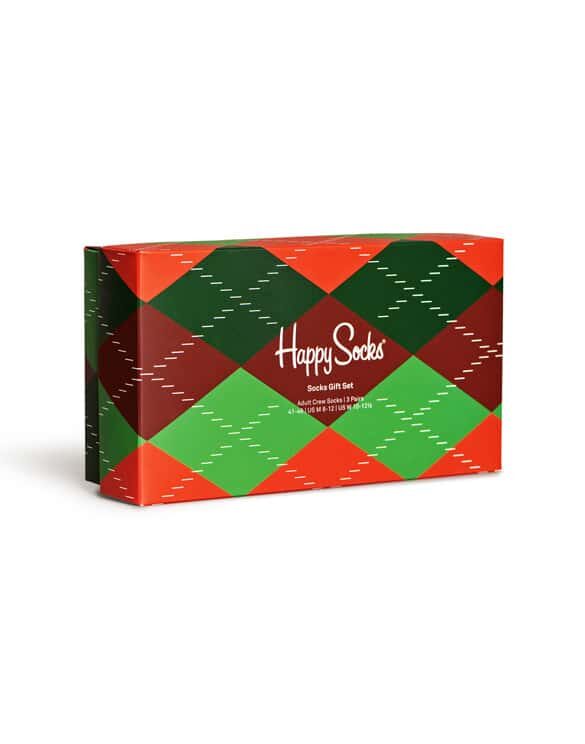 Happy Socks 3-Pack Holiday Classics Gift Set Socks XHCG08-4300 Socks Christmas Socks Gift Boxes