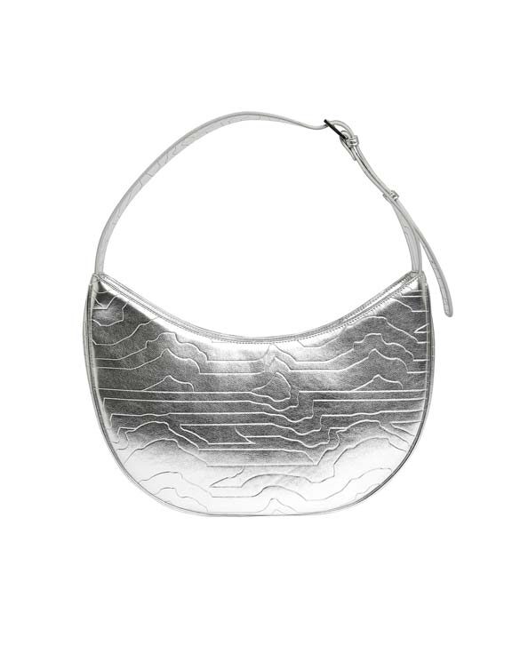 Hvisk H2872-Dazzled Silver Moon Shiny Structure Flow Dazzled Silver Accessories Bags Small bags