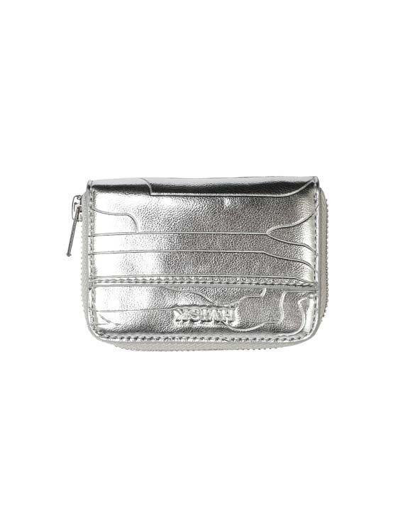Hvisk H2905-Dazzled Silver Wallet Zip Flow Shiny Structure Dazzled Silver Accessories Wallets & cardholders Regular wallets