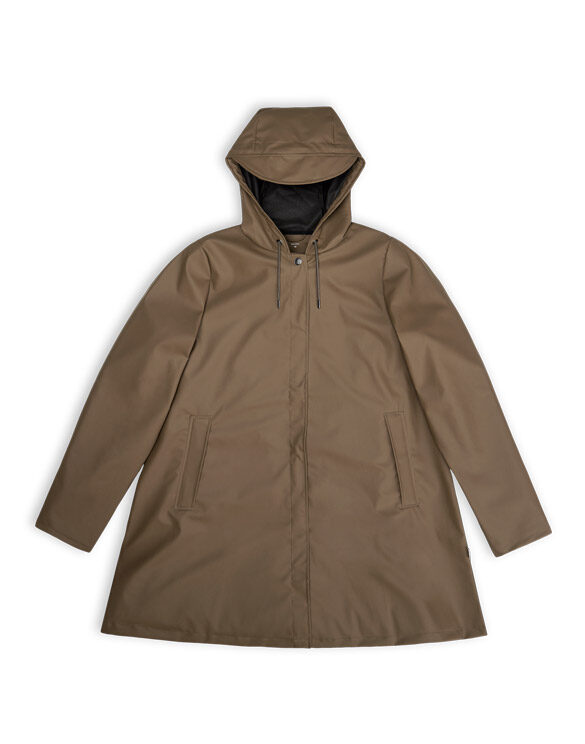 Rains 18050-66 Wood A-line W Jacket Wood  Women   Outerwear  Rain jackets