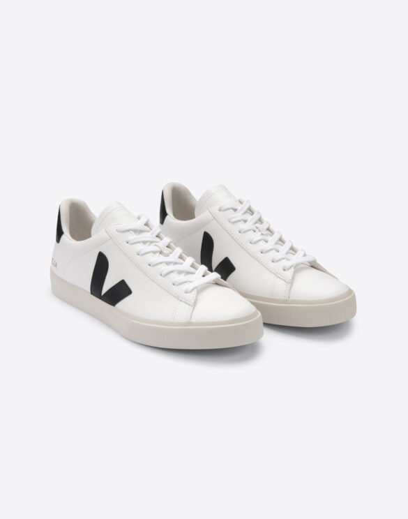 Veja Footwear Campo Chromefree Leather Extra White Black Sneakers