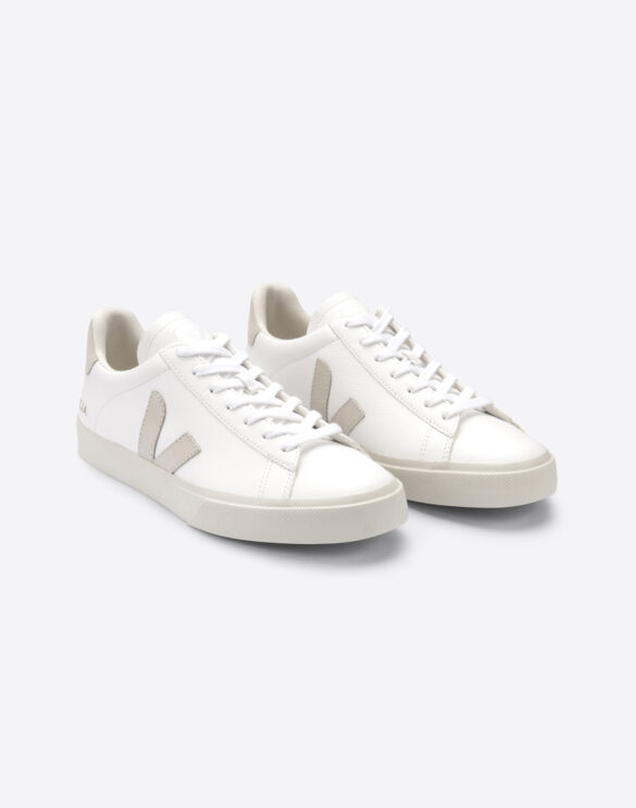 Veja Footwear Campo Chromefree Leather Extra White Natural Suede Sneakers