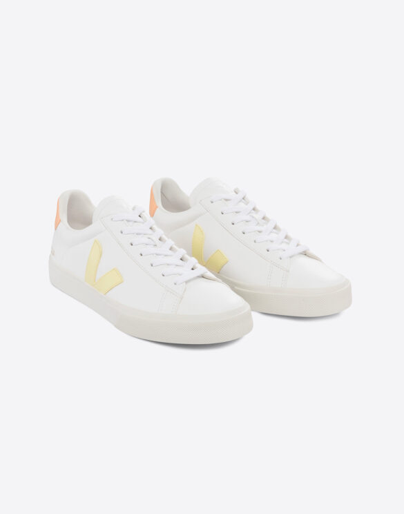 Veja Footwear Campo Chromefree Leather Extra White Sun Peach Sneakers