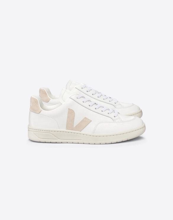 Veja V-12 Leather Extra White Sable Sneakers
