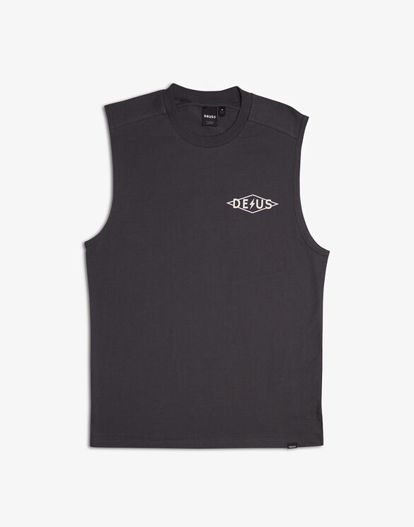 Deus Ex Machina DMP231777B-Anthracite } Combo Muscle Anthracite Tank Top Men T-shirts