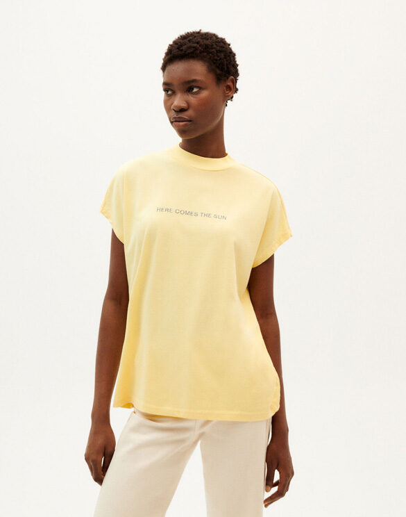 Thinking Mu T-särgid  Heres Comes The Sun Lemon T-Shirt WTS00332