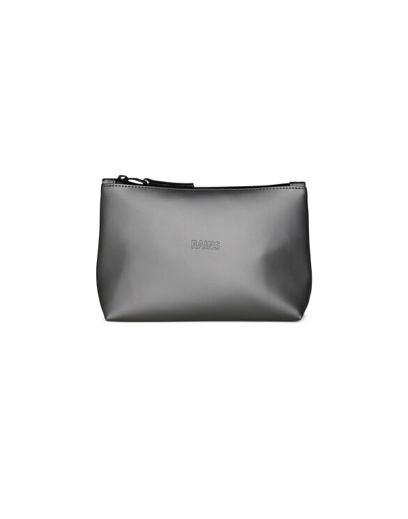 Rains 15600-97 Metallic Grey Cosmetic Bag Metallic Grey Accessories Bags Cosmetic bags