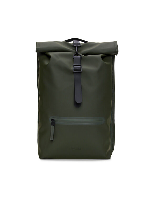 Rains 13320-03 Green Rolltop Rucksack Green Accessories Bags Backpacks