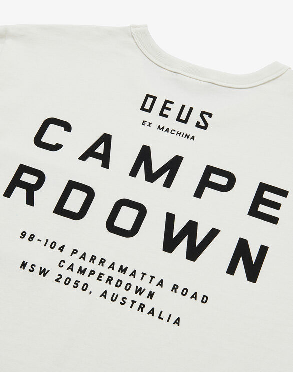 Deus Ex Machina Mehed T-särgid Camperdown Address Vintage White T-Särk DMF231071C-Vintage White